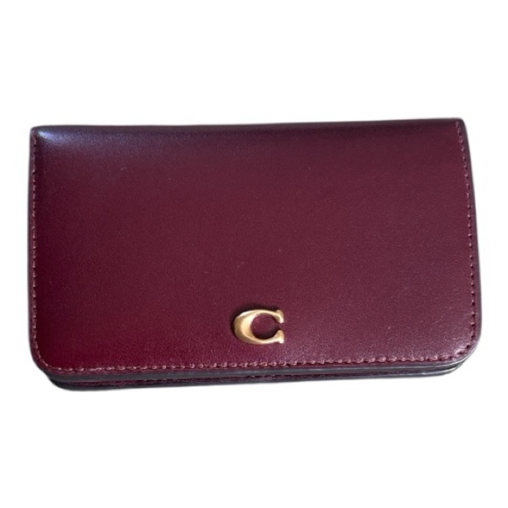 Coach Essential Slim Card Case Wallet • Brass/Merlot • Sold Out